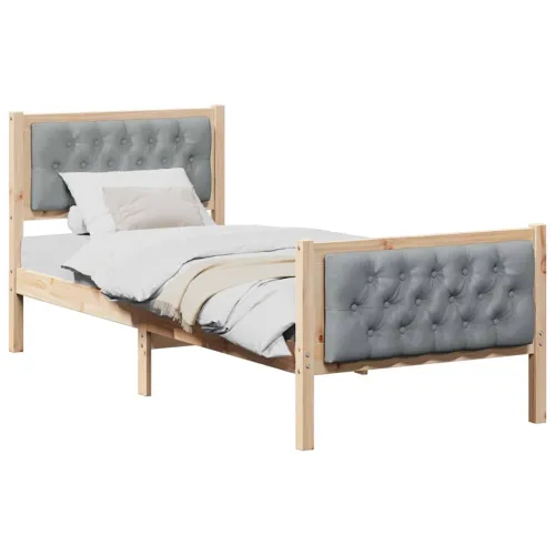 Okvir za krevet Svjetlosiva 75 x 190 cm - Smeđa i svjetlosiva 75 x 190 cm Cijena