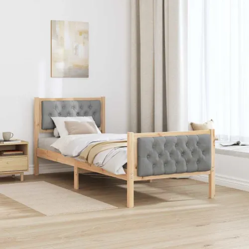 Okvir za krevet Svjetlosiva 75 x 190 cm - Smeđa i svjetlosiva 75 x 190 cm Cijena