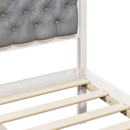 Okvir za krevet Svjetlosiva 75 x 190 cm - Bijela i svjetlosiva 75 x 190 cm Cijena