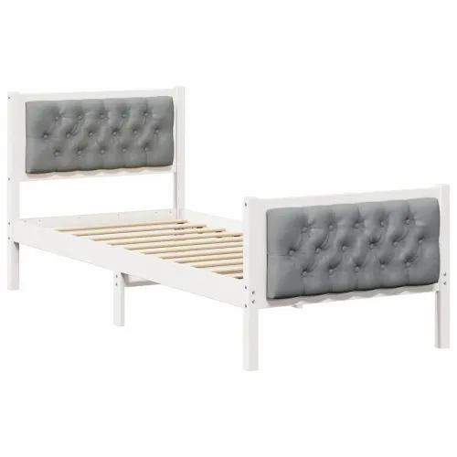 Okvir za krevet Svjetlosiva 75 x 190 cm - Bijela i svjetlosiva 75 x 190 cm Cijena