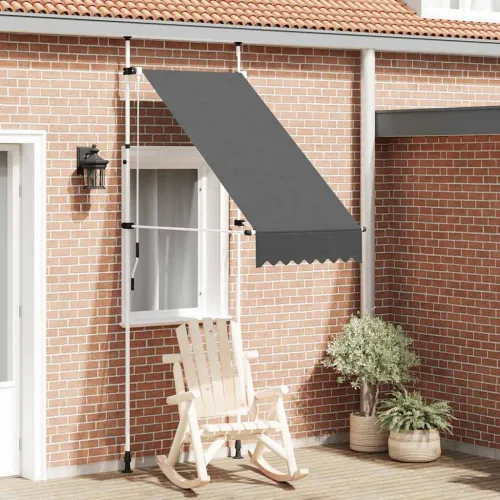 Tenda na ručno uvlačenje 100 cm antracit - Antracit 100 cm Bijeli okvir Cijena