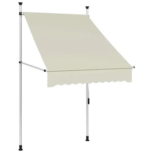 Tenda na ručno uvlačenje 100 cm krem - Krema 100 cm Bijeli okvir Cijena