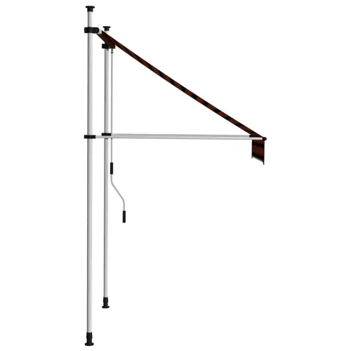 Tenda na ručno uvlačenje 100 cm narančasto-smeđa - narančasta i smeđa 100 cm Bijeli okvir Cijena