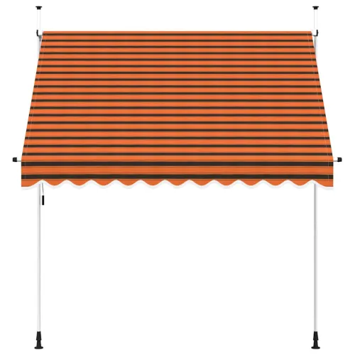 Tenda na ručno uvlačenje 250 cm narančasto-smeđa - narančasta i smeđa 250 cm Bijeli okvir Cijena