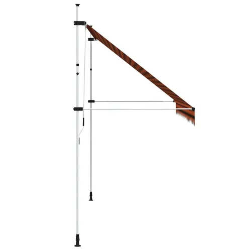 Tenda na ručno uvlačenje 350 cm narančasto-smeđa - narančasta i smeđa 350 cm Bijeli okvir Cijena
