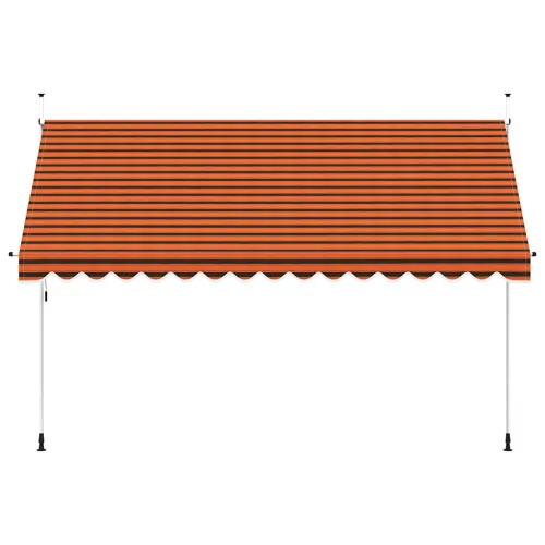 Tenda na ručno uvlačenje 400 cm narančasto-smeđa - narančasta i smeđa 400 cm Bijeli okvir Cijena