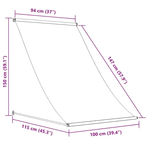 Tenda na uvlačenje 100 x 150 cm antracit - Antracit 100 x 150 cm Cijena