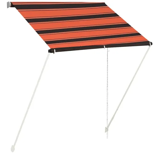 Tenda na uvlačenje 150 x 150 cm narančasto-smeđa - Narančasta i smeđa 150 x 150 cm Cijena