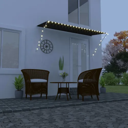 Tenda na uvlačenje s LED svjetlima 300 x 150 cm antracit - Antracit 300 x 150 cm Cijena