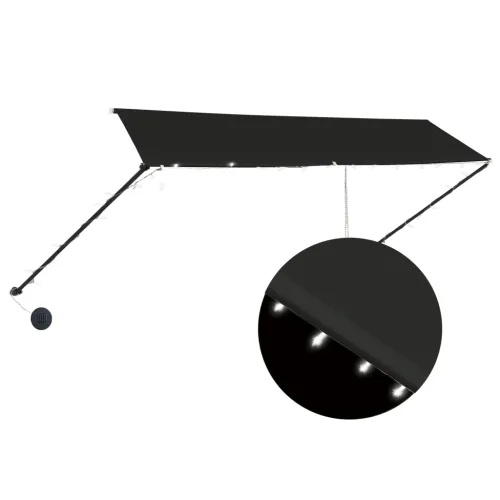 Tenda na uvlačenje s LED svjetlima 350 x 150 cm antracit - Antracit 350 x 150 cm Cijena