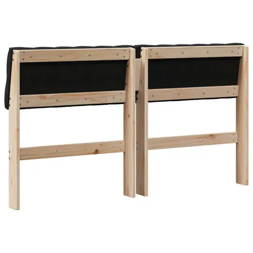 Tapecirani uzglavlje Crna 140 cm Čvrsto borovo drvo - Smeđa i crna 140 cm Cijena