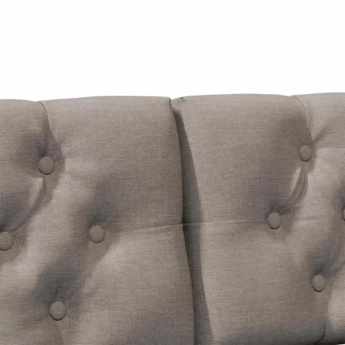 Tapecirani uzglavlje Sivo-smeđa 120 cm Čvrsto borovo drvo - Smeđa i taupe 120 cm Cijena