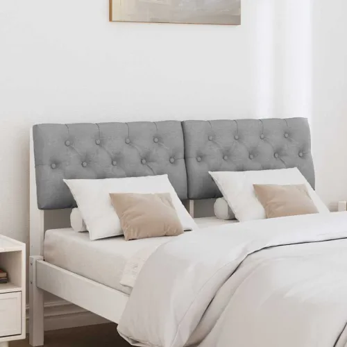 Tapecirani uzglavlje Svijetlo siva 120 cm Čvrsto borovo drvo - Bijela i svijetlosiva 120 cm Cijena