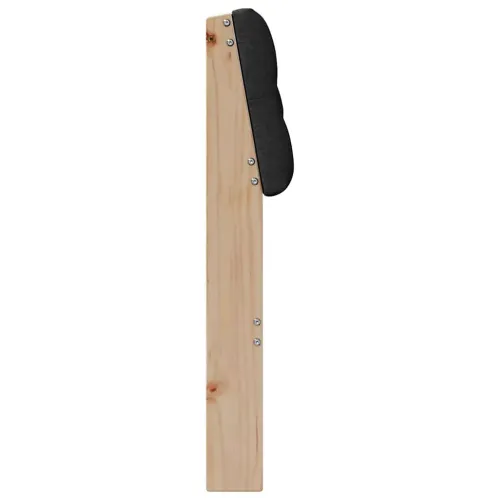 Tapecirani uzglavlje Crna 90 cm Čvrsto borovo drvo - Smeđa i crna 90 cm Cijena