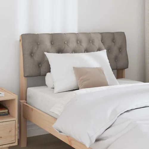 Tapecirani uzglavlje Sivo-smeđa 90 cm Čvrsto borovo drvo - Smeđa i taupe 90 cm Cijena