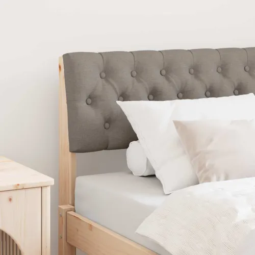 Tapecirani uzglavlje Sivo-smeđa 90 cm Čvrsto borovo drvo - Smeđa i taupe 90 cm Cijena