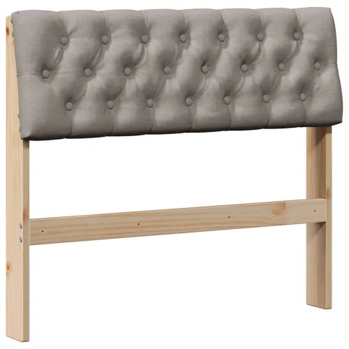 Tapecirani uzglavlje Sivo-smeđa 90 cm Čvrsto borovo drvo - Smeđa i taupe 90 cm Cijena