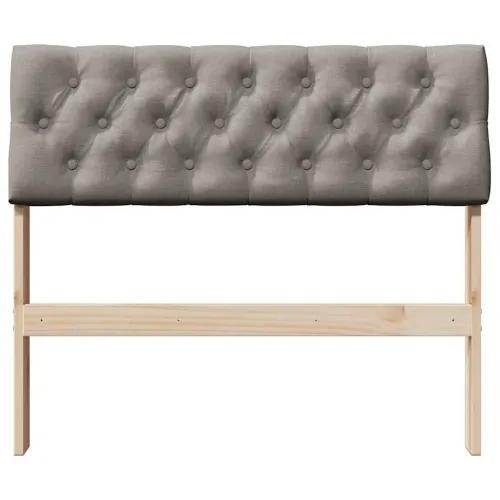 Tapecirani uzglavlje Sivo-smeđa 90 cm Čvrsto borovo drvo - Smeđa i taupe 90 cm Cijena