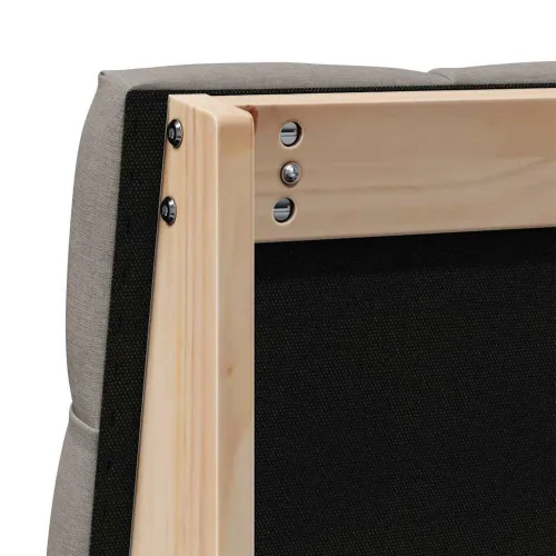 Tapecirani uzglavlje Sivo-smeđa 90 cm Čvrsto borovo drvo - Smeđa i taupe 90 cm Cijena