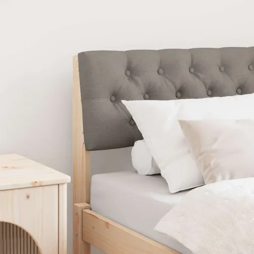 Tapecirani uzglavlje Sivo-smeđa 80 cm Čvrsto borovo drvo - Smeđa i taupe 80 cm Cijena