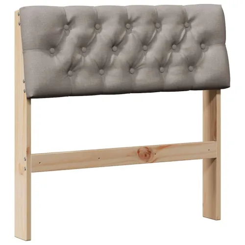 Tapecirani uzglavlje Sivo-smeđa 80 cm Čvrsto borovo drvo - Smeđa i taupe 80 cm Cijena