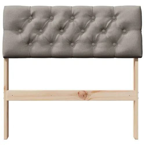 Tapecirani uzglavlje Sivo-smeđa 80 cm Čvrsto borovo drvo - Smeđa i taupe 80 cm Cijena