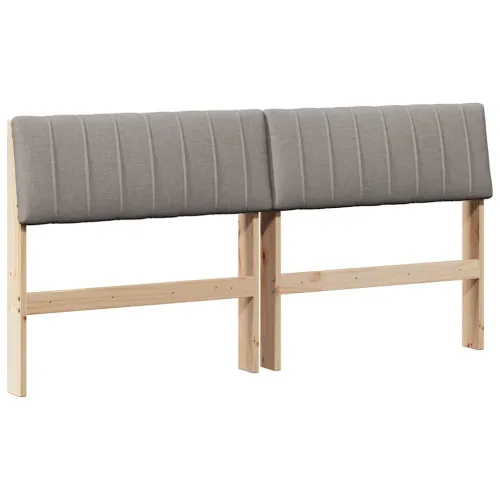 Tapecirani uzglavlje Sivo-smeđa 160 cm Čvrsto borovo drvo - Smeđa i taupe 160 cm Cijena