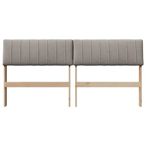 Tapecirani uzglavlje Sivo-smeđa 150 cm Čvrsto borovo drvo - Smeđa i taupe 150 cm Cijena