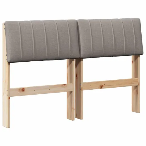 Tapecirani uzglavlje Sivo-smeđa 120 cm Čvrsto borovo drvo - Smeđa i taupe 120 cm Cijena
