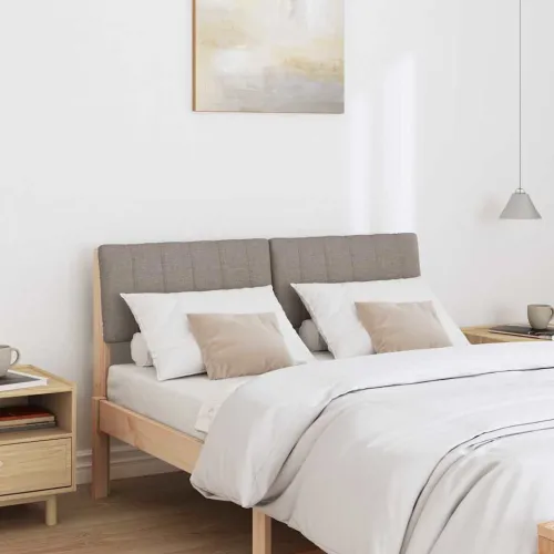 Tapecirani uzglavlje Sivo-smeđa 120 cm Čvrsto borovo drvo - Smeđa i taupe 120 cm Cijena