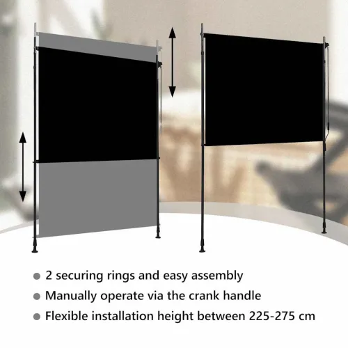 Vanjska roleta 150 x 270 cm antracit - Antracit 150 x 270 cm Cijena