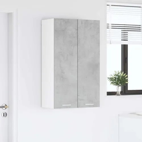 Viseći ormarić Betonski sivi 60 x 31 x 100 cm Konstruirano drvo - Betonska siva 1x viseća vitrina (2 vrata) 60 cm široka 100 cm  Cijena