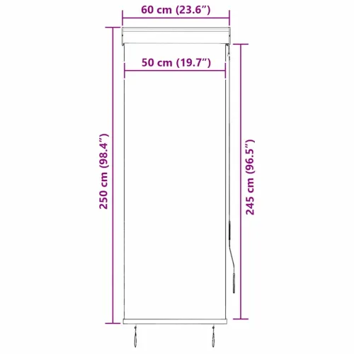 Vanjska roleta 60 x 250 cm antracit - Antracit 60 x 250 cm Cijena