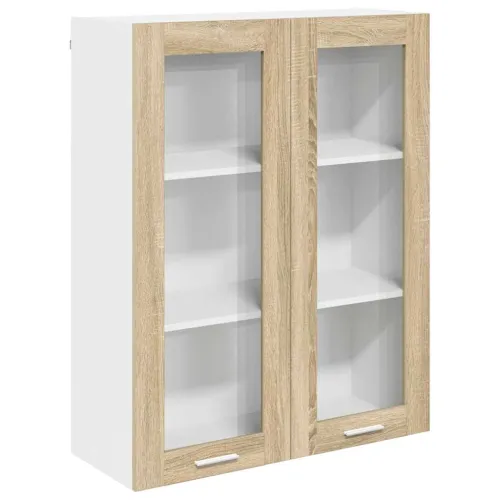 Viseći ormarić Sonoma hrast 80 x 31 x 100 cm Konstruirano drvo - sonoma hrast 1x viseća staklena vitrina (2 vrata) 80 cm široka  Cijena