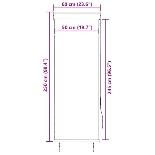 Vanjska roleta 60 x 250 cm krem - Krema 60 x 250 cm Cijena