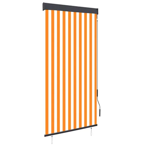 Vanjska roleta 100 x 250 cm bijelo-narančasta - Narančasta i bijela 100 x 250 cm Cijena