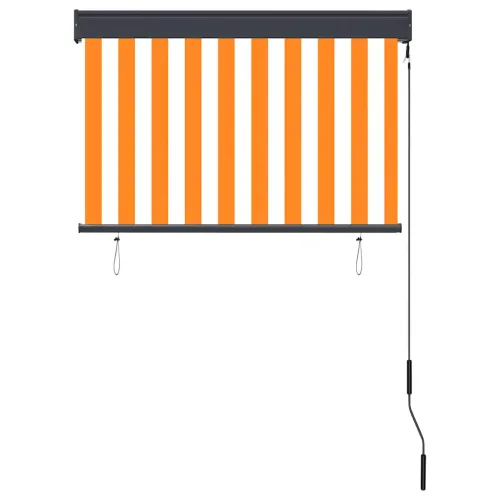Vanjska roleta 100 x 250 cm bijelo-narančasta - Narančasta i bijela 100 x 250 cm Cijena