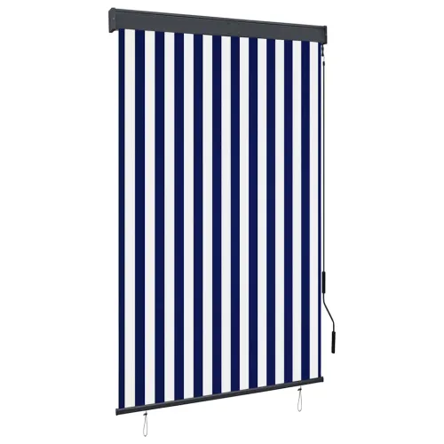 Vanjska roleta 120 x 250 cm plavo-bijela - Plava i bijela 120 x 250 cm Cijena
