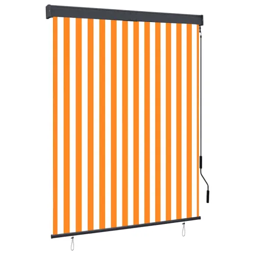 Vanjska roleta 140 x 250 cm bijelo-narančasta - Narančasta i bijela 140 x 250 cm Cijena