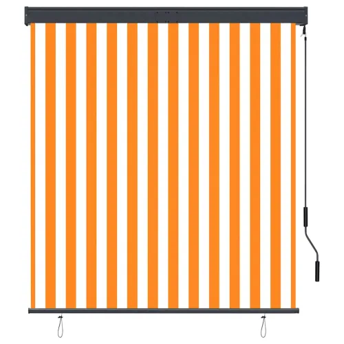Vanjska roleta 140 x 250 cm bijelo-narančasta - Narančasta i bijela 140 x 250 cm Cijena