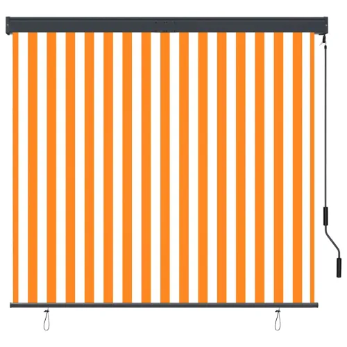 Vanjska roleta 160 x 250 cm bijelo-narančasta - Narančasta i bijela 160 x 250 cm Cijena