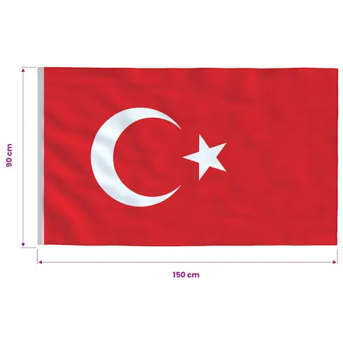 Turska zastava 90 x 150 cm - Samo zastava Turska Cijena