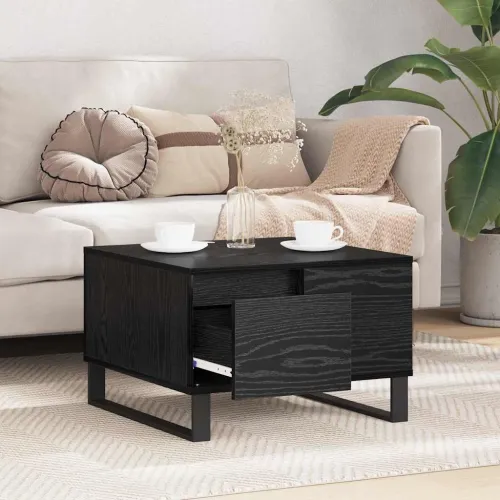 Stolić za kavu Crni hrast 55 x 55 x 36,5 cm Konstruirano drvo - Crni hrast Cijena