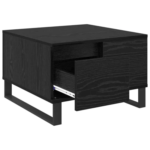 Stolić za kavu Crni hrast 55 x 55 x 36,5 cm Konstruirano drvo - Crni hrast Cijena