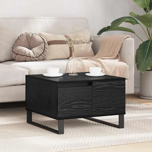Stolić za kavu Crni hrast 55 x 55 x 36,5 cm Konstruirano drvo - Crni hrast Cijena