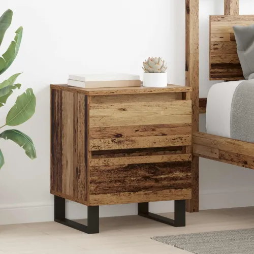 Noćni ormar 2 kom. Staro drvo 40 x 35 x 50 cm Konstruirano drvo - Staro drvo 2 Cijena