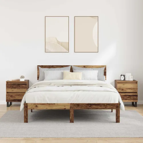 Noćni ormar 2 kom. Staro drvo 40 x 35 x 50 cm Konstruirano drvo - Staro drvo 2 Cijena