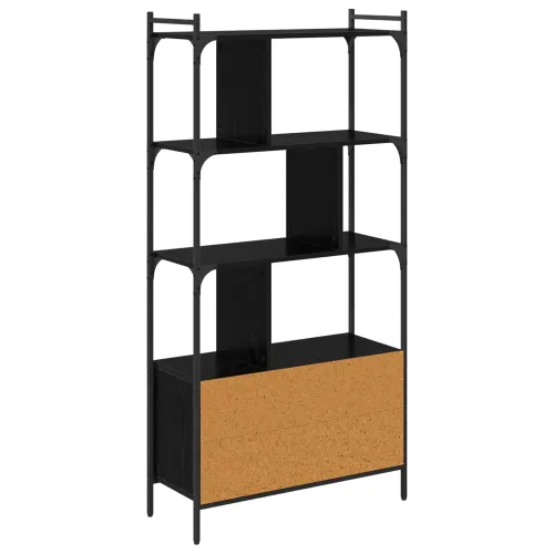 Police za knjige 6 razina 76,5 x 30 x 154,5 cm - Crni hrast 76,5 cm Cijena