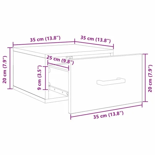 Noćni ormar Staro drvo 35 x 35 x 20 cm Konstruirano drvo - Staro drvo 1 Cijena