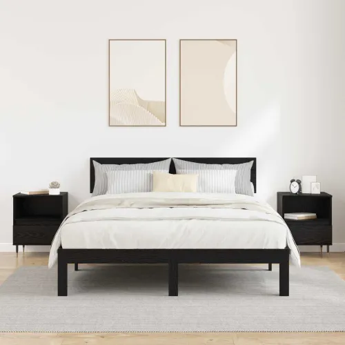 Noćni ormar 2 kom. Crni hrast 40 x 35 x 50 cm Konstruirano drvo - Crni hrast 2 Cijena